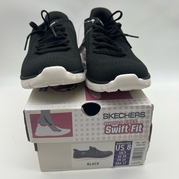 Skechers Swift Fit Hands Free Sneakers Black Size 8 NWT - Picture 6 of 11